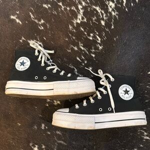 Black Hightop Platform Converse